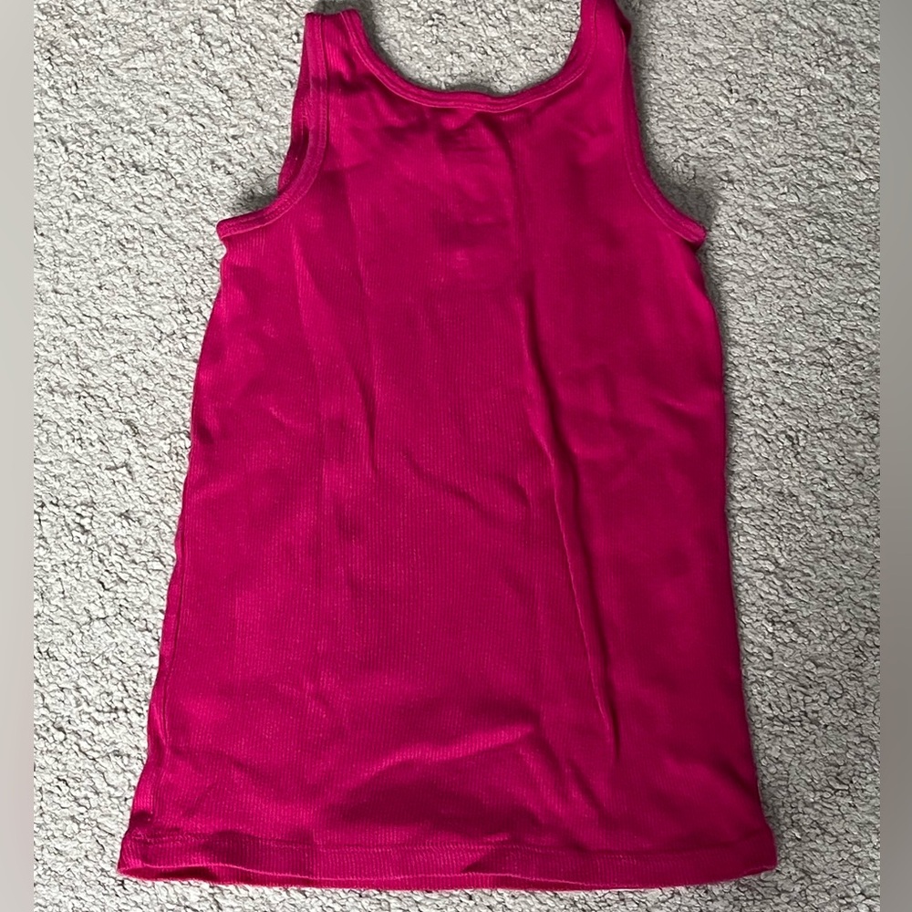 Girls Dark Pink Tank Top Size M (8)